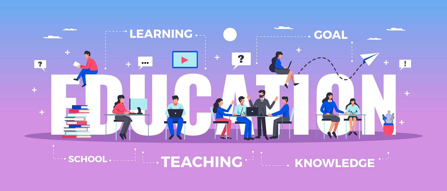 Education Typography Banner